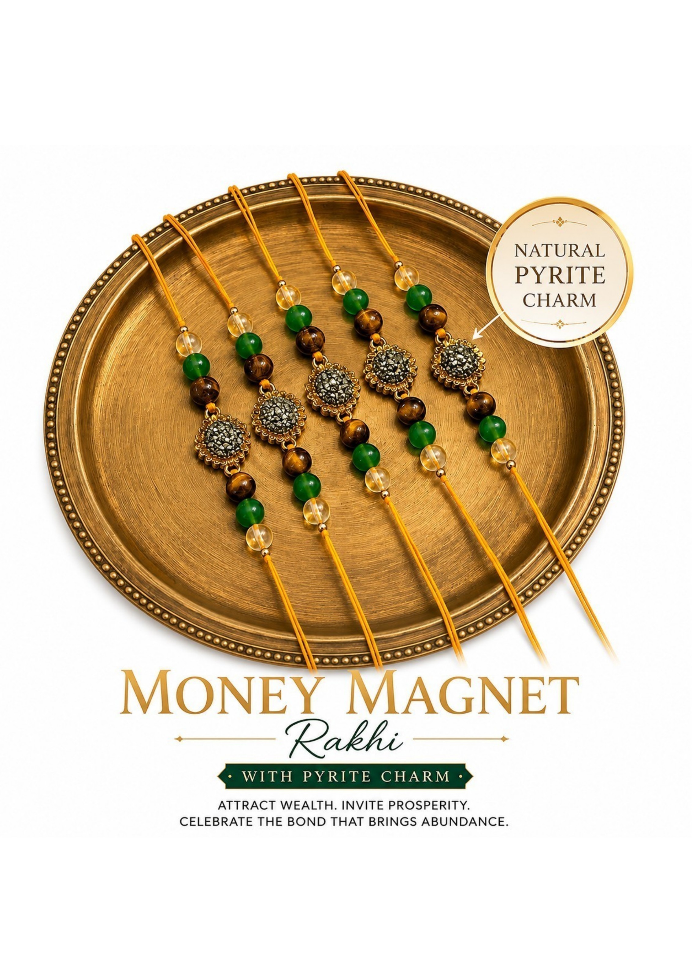 Money Magnet Pyrite Rakhi